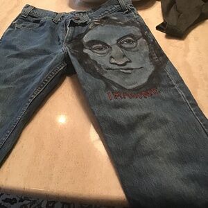 Vintage Levi’s jeans hand painted size waist 29 length 29 inseam